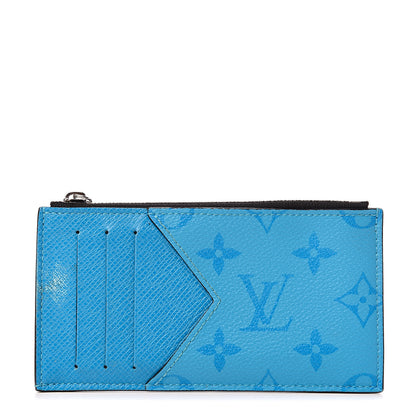 Louis Vuitton Taigarama Coin Card Holder Blue Lagoon 1 of 6