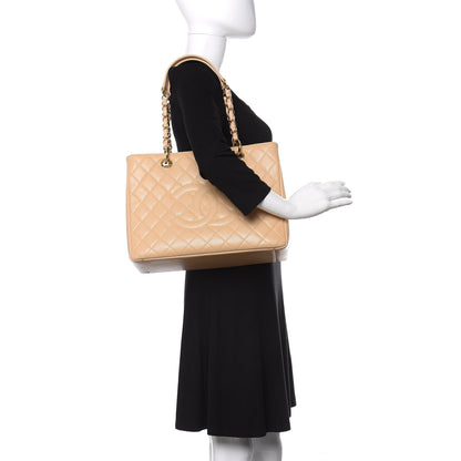 Chanel Caviar Quilted Grand Shopping Tote GST Beige Clair 2 of 10