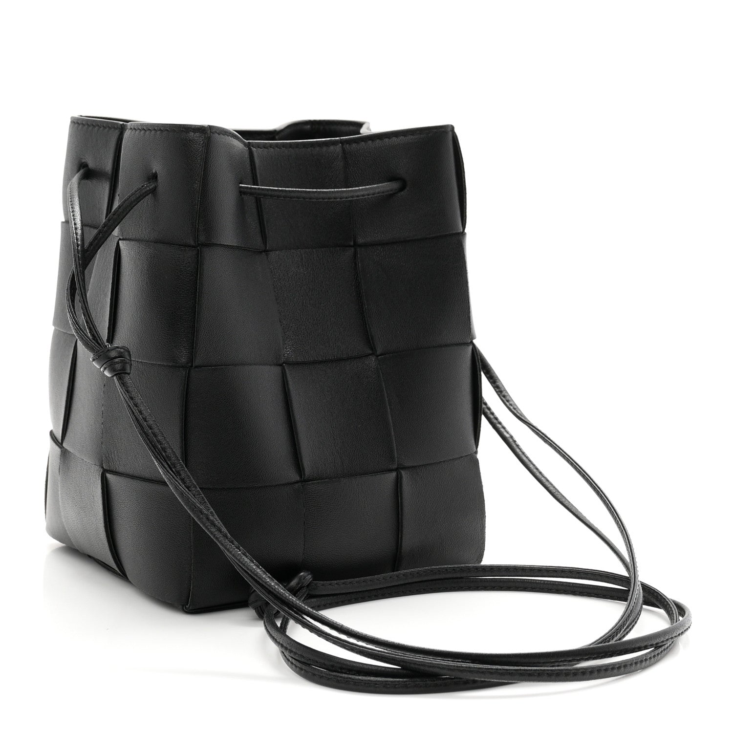 Bottega Veneta Nappa Maxi Intrecciato Small Cassette Bucket Bag Black 3 of 9