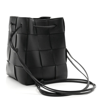 Bottega Veneta Nappa Maxi Intrecciato Small Cassette Bucket Bag Black 3 of 9