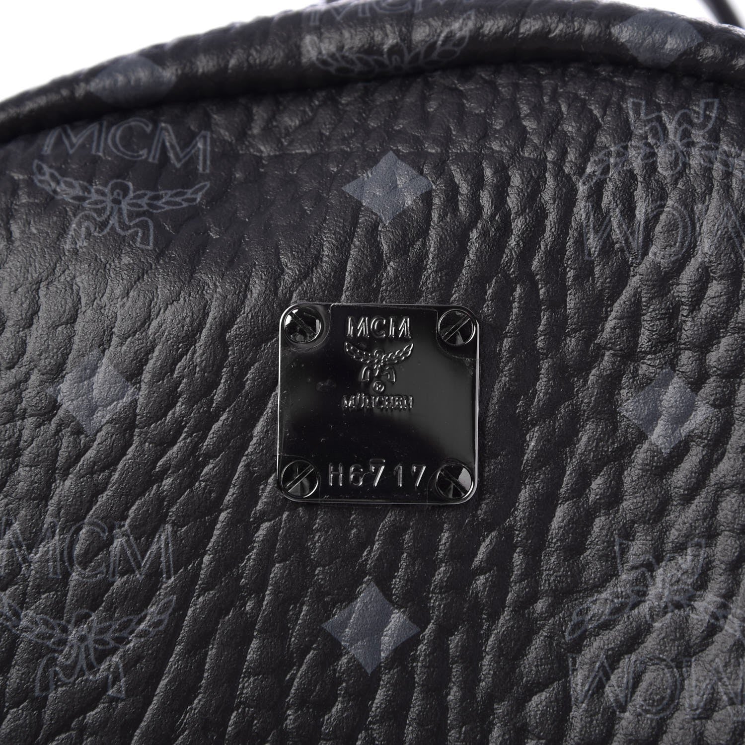 MCM Visetos Medium Side Studs Stark Backpack Black 8 of 10