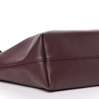 Saint Laurent Calfskin Large Shopping Tote Bordeaux 18 of 21