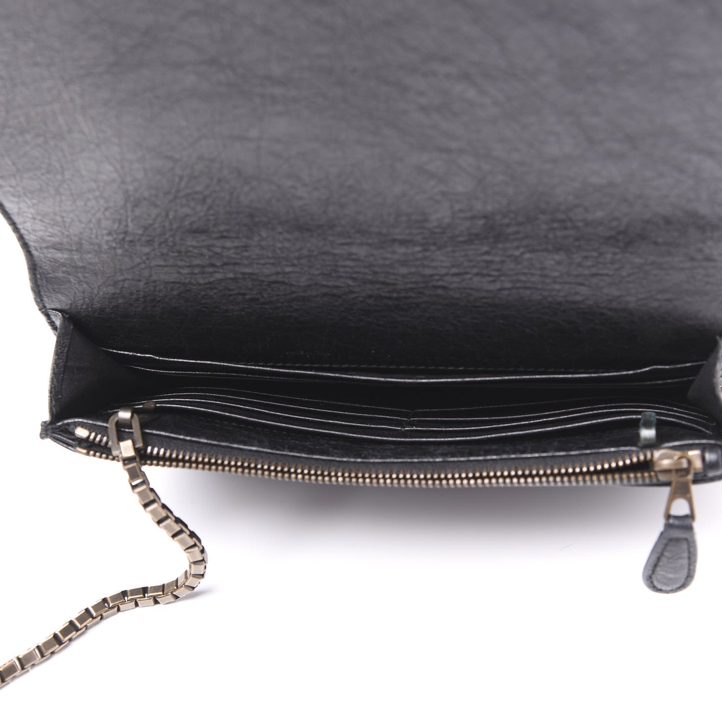 Agneau Giant 12 Brass Wallet On Chain Black