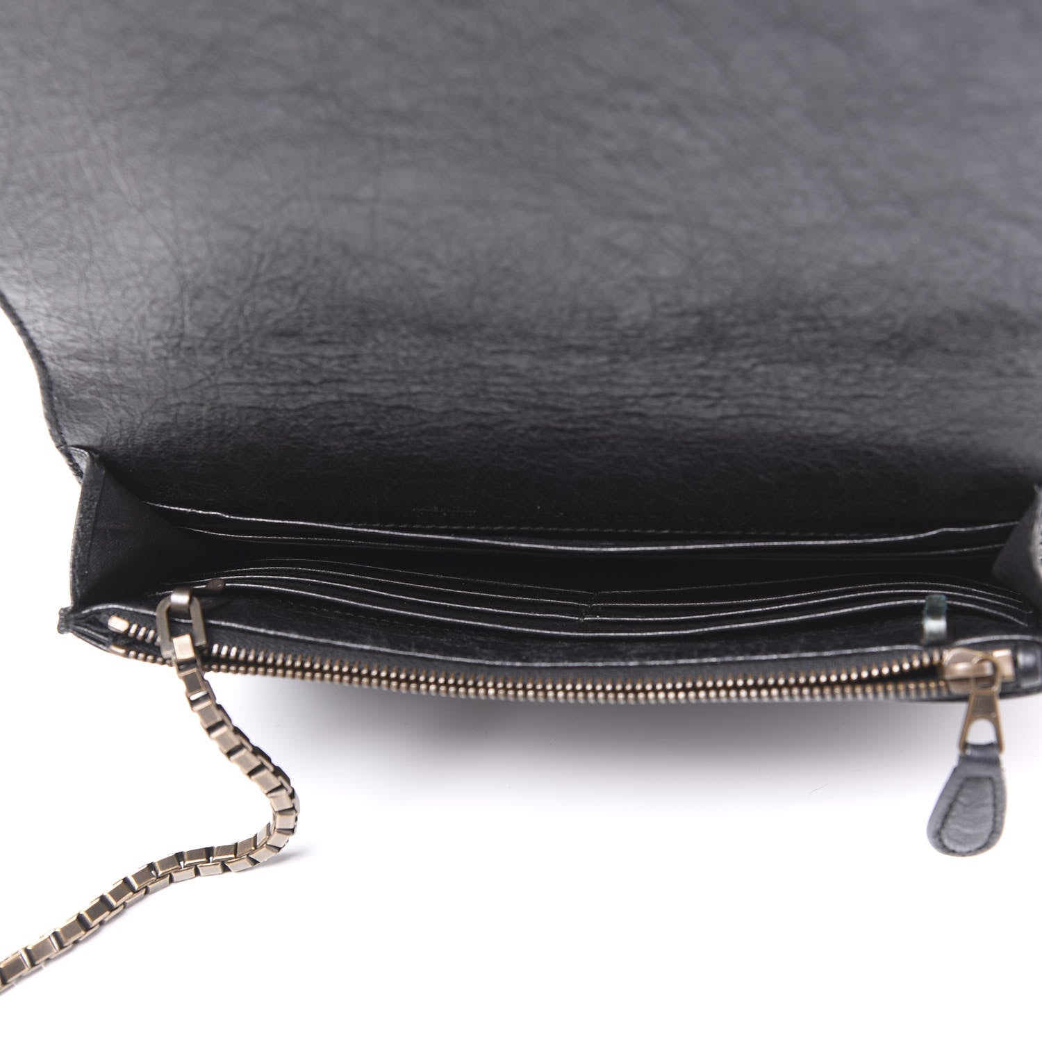 Balenciaga Agneau Giant 12 Brass Wallet On Chain Black 4 of 9