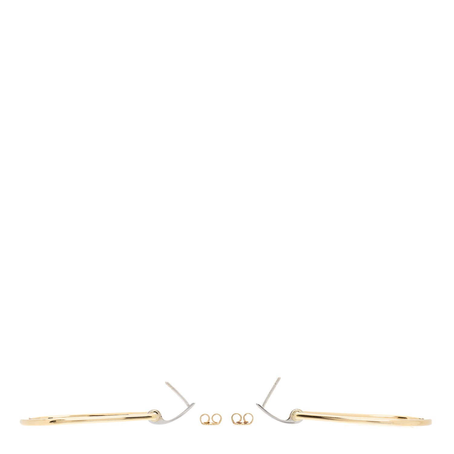 Roberto Coin 18K Yellow White Gold Diamond Classica Parisenne Drop Earrings 3 of 5