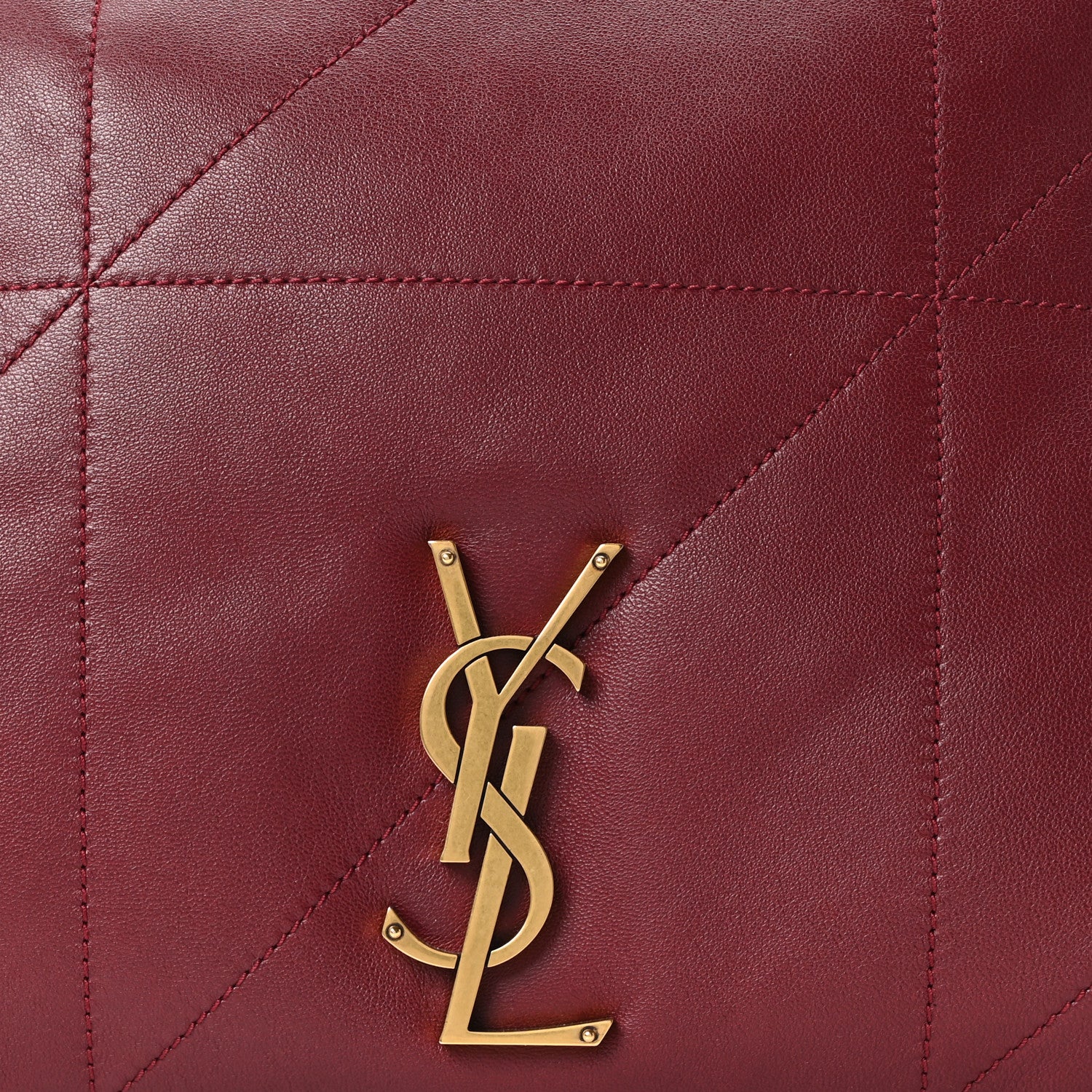 Saint Laurent Lambskin Matelasse Monogram Large Jamie 4.3 New Dark Bordeaux 8 of 10