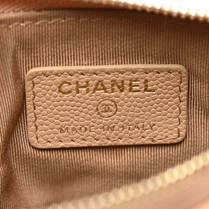 Chanel Caviar Quilted Small Cosmetic Case Beige 6 of 8