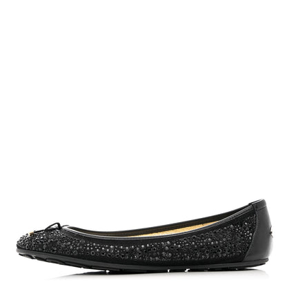 Jimmy Choo Jeweled Weber Ballet Flats 39 Black 1 of 16