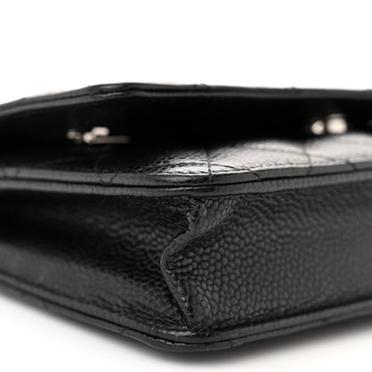 Chanel Caviar Quilted Wallet on Chain WOC Black 10 of 12