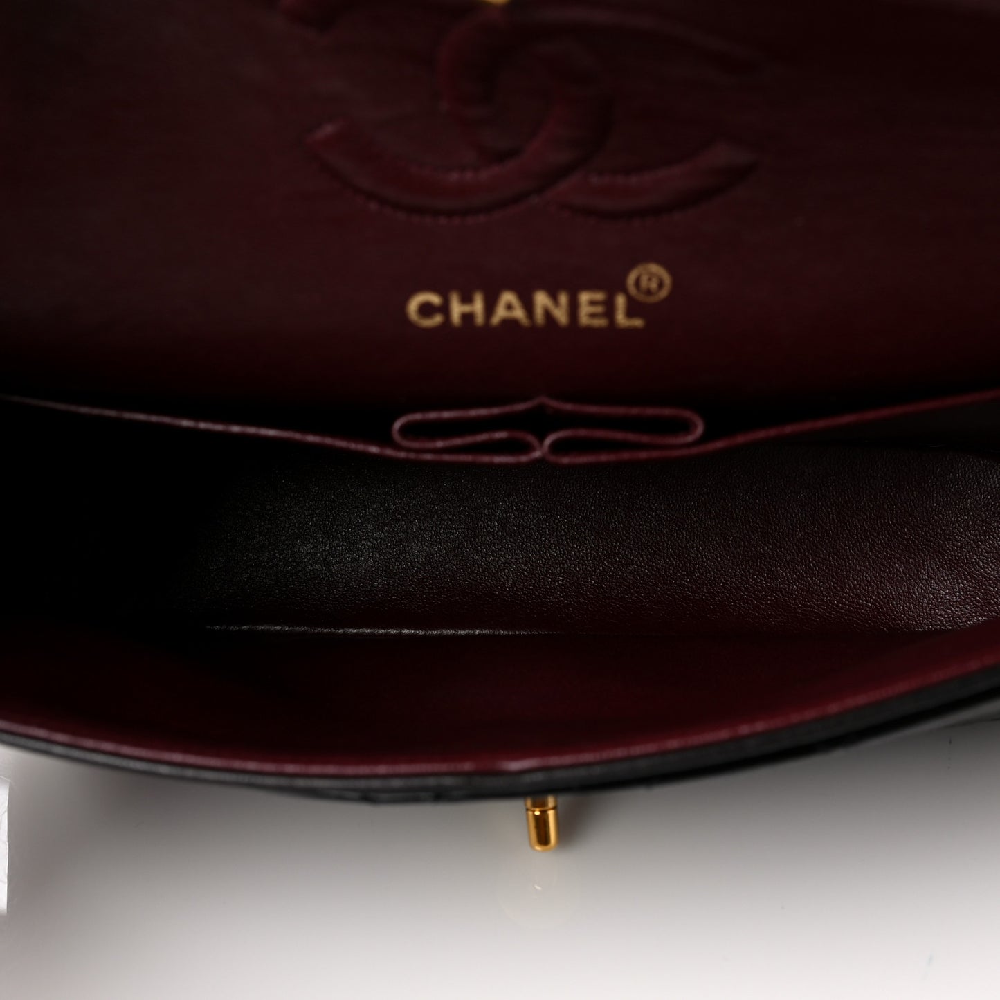 Lambskin Quilted Small Double Flap Black