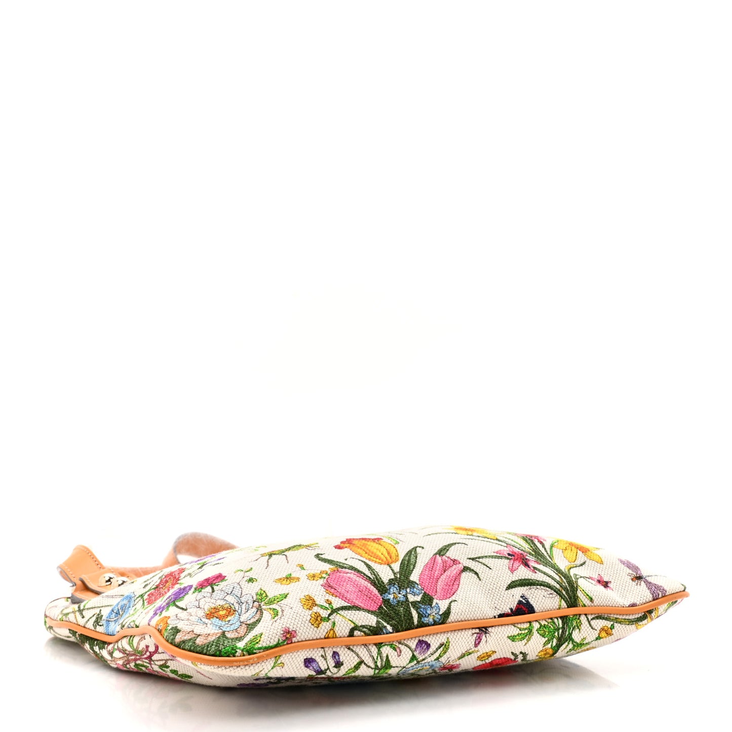 Canvas Flora Floral Crossbody Bag Orange