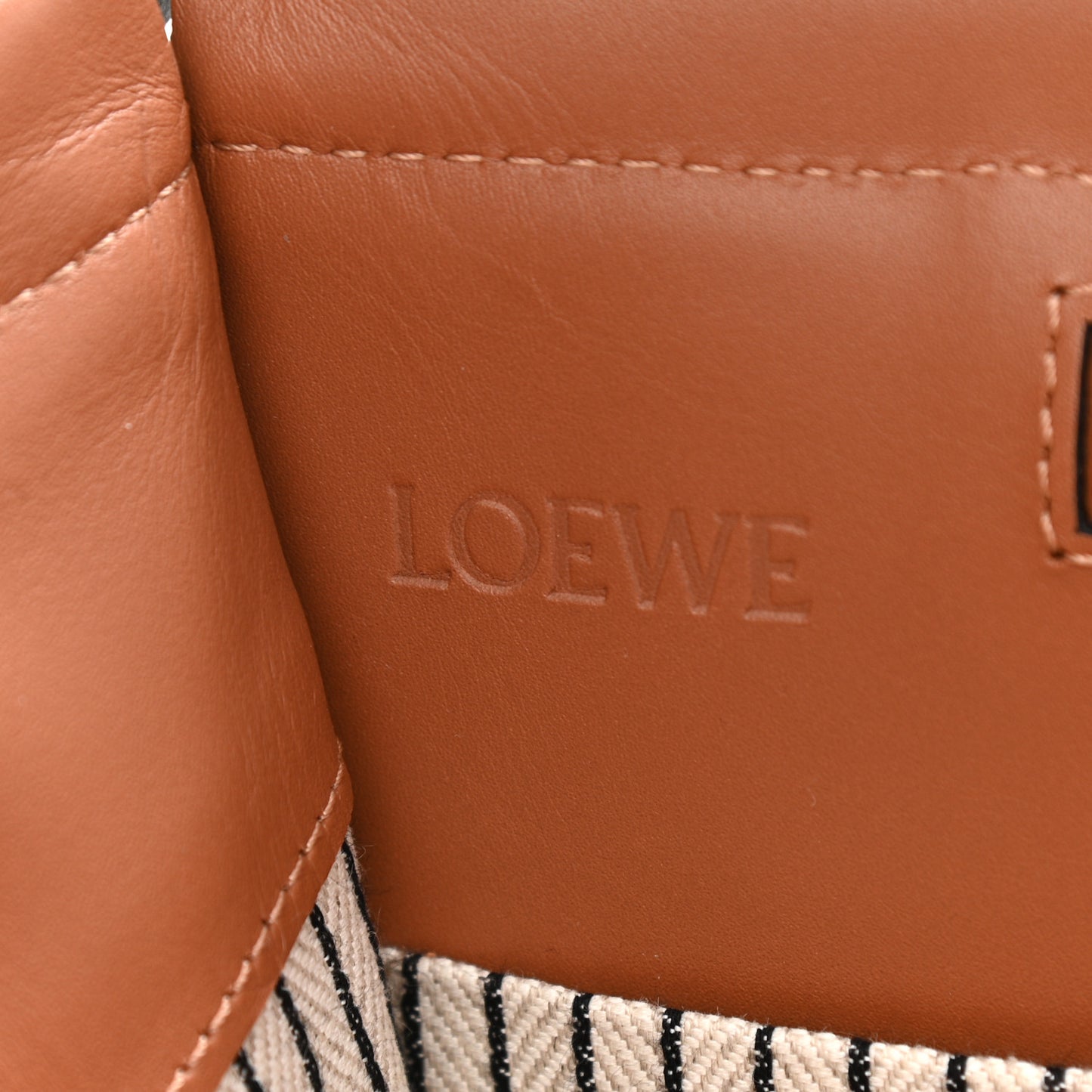 Canvas Calfskin Small Cushion Tote Beige