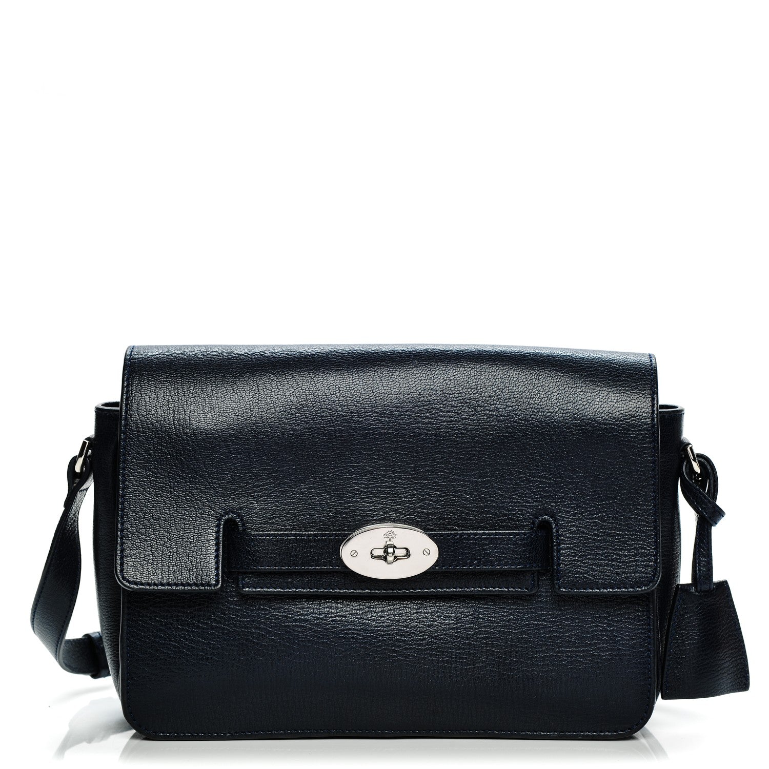 Mulberry Shiny Goatskin Bayswater Shoulder Bag Midnight 1 of 7