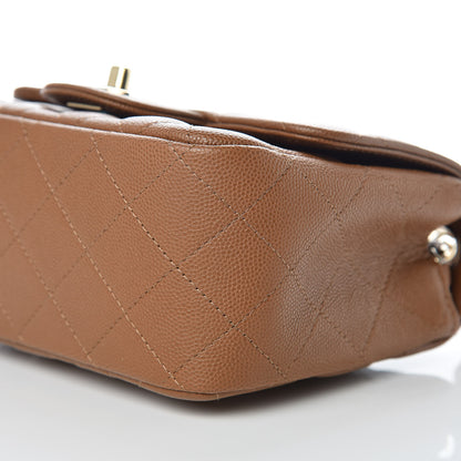 Chanel Caviar Quilted Mini Square Flap Brown 9 of 10
