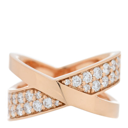 Tiffany 18K Rose Gold Diamond Atlas X Wide Ring 46 3.75 1 of 5