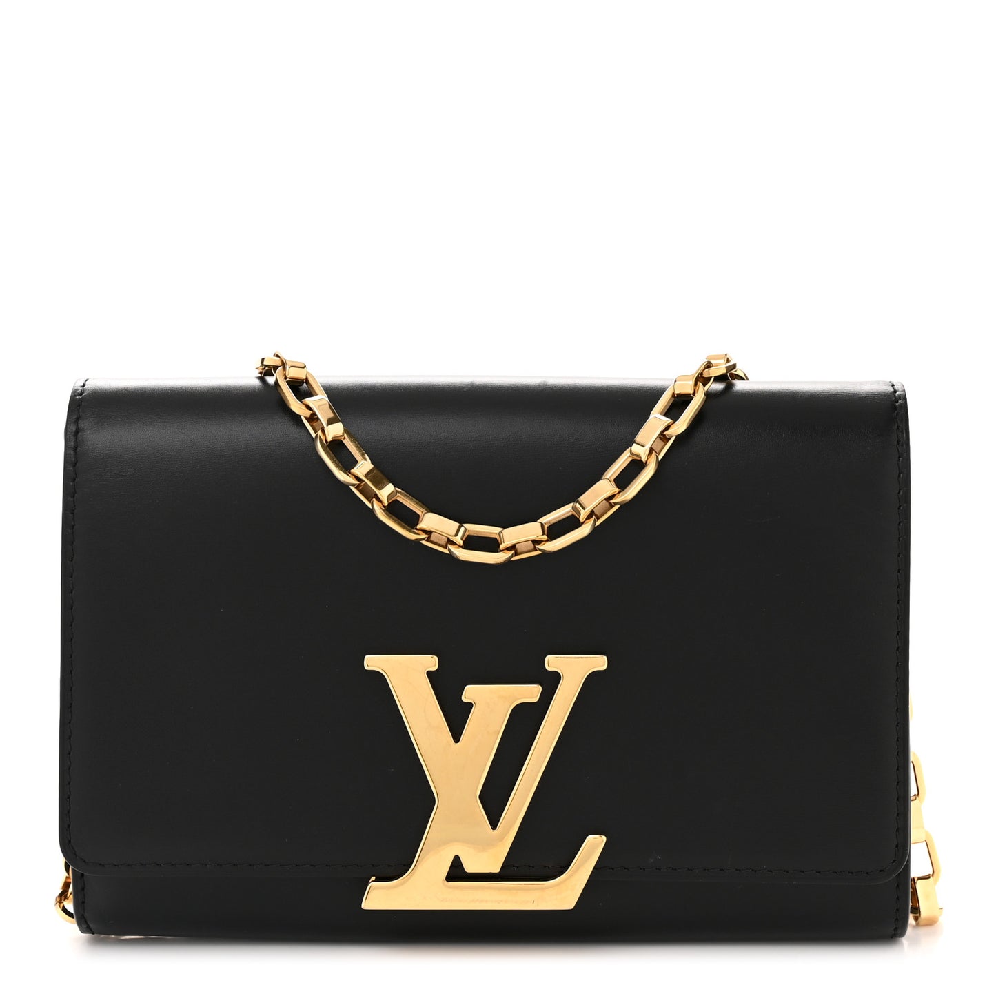 Calfskin Chain Louise GM Black