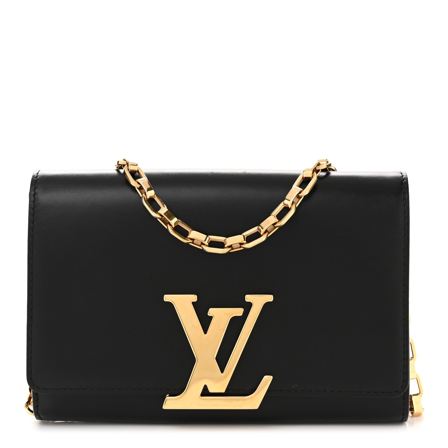 Louis Vuitton Calfskin Chain Louise GM Black 1 of 12