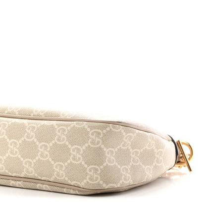 Gucci GG Supreme Monogram Textured Dollar Calfskin Web Small Ophidia GG Handbag Beige Mystic White Oatmeal 10 of 11