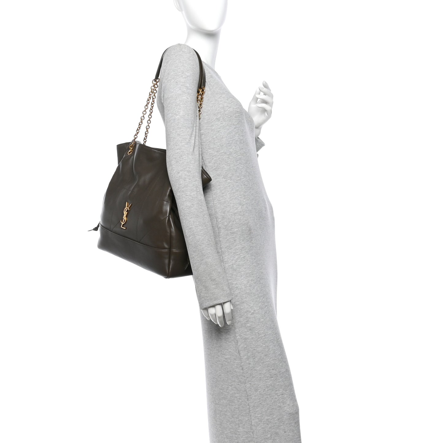 Lambskin Medium Jamie Shopping Tote Light Musk