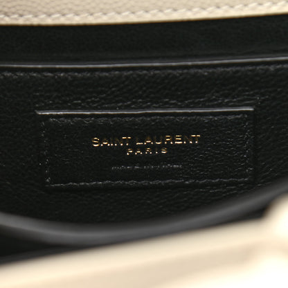 Saint Laurent Grain de Poudre Mini Classic Monogram Cassandra Top Handle Vintage White 6 of 10
