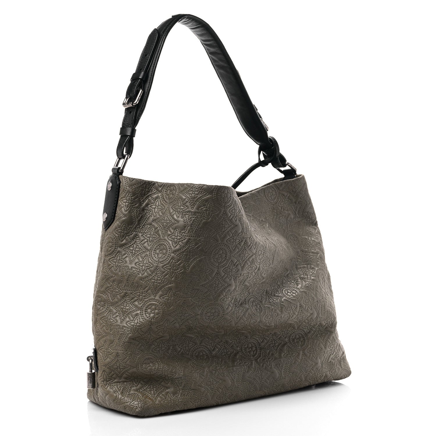 Louis Vuitton Lambskin Antheia Hobo PM Olive 3 of 12