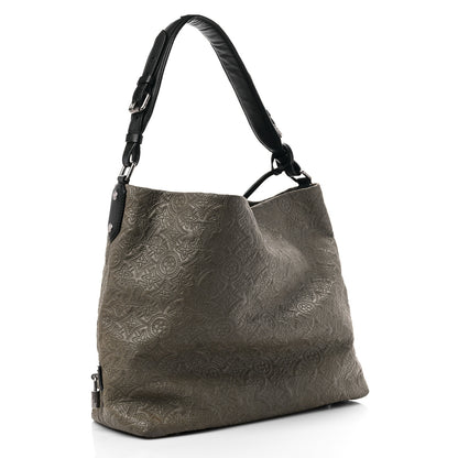 Louis Vuitton Lambskin Antheia Hobo PM Olive 3 of 12
