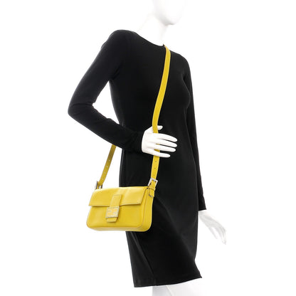 Fendi Vitello Enamel Interchangeable Strap Baguette Cedro 2 of 9