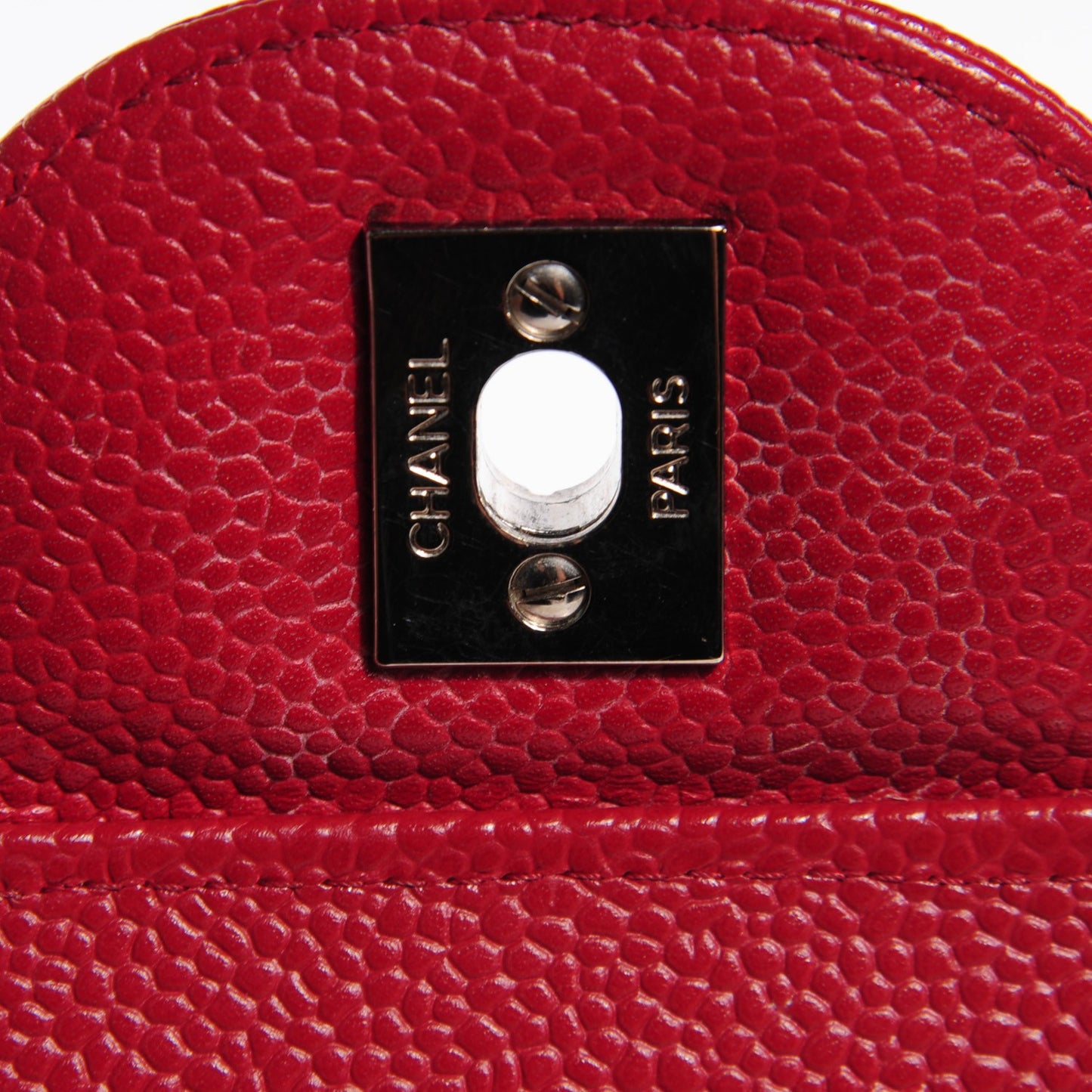 Caviar Quilted Jumbo Single Flap Red