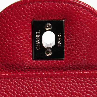 Chanel Caviar Quilted Jumbo Single Flap Red 5 of 8