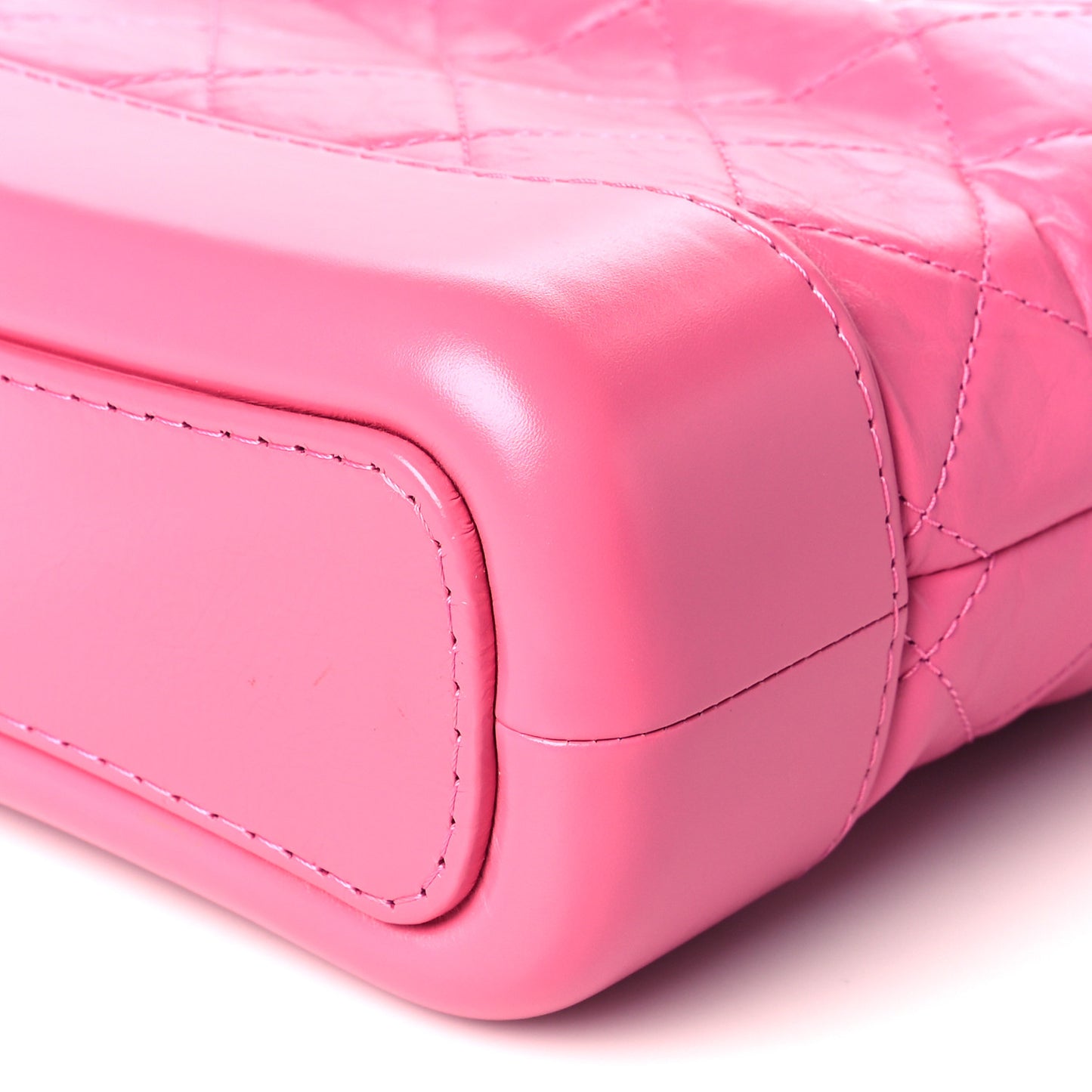 Aged Calfskin Quilted Small Gabrielle Hobo Rose
