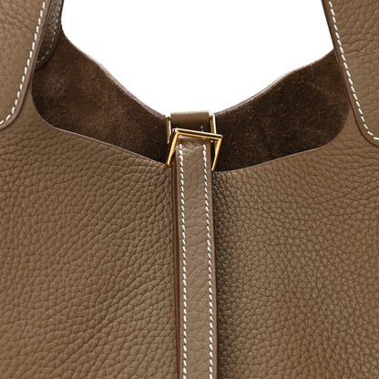 Hermes Taurillon Clemence Picotin Lock 22 MM Etoupe 8 of 11