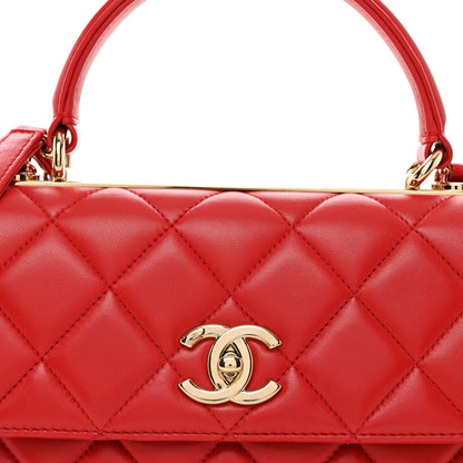 Chanel Lambskin Quilted Small Trendy CC Flap Dual Handle Bag Red 5 of 10