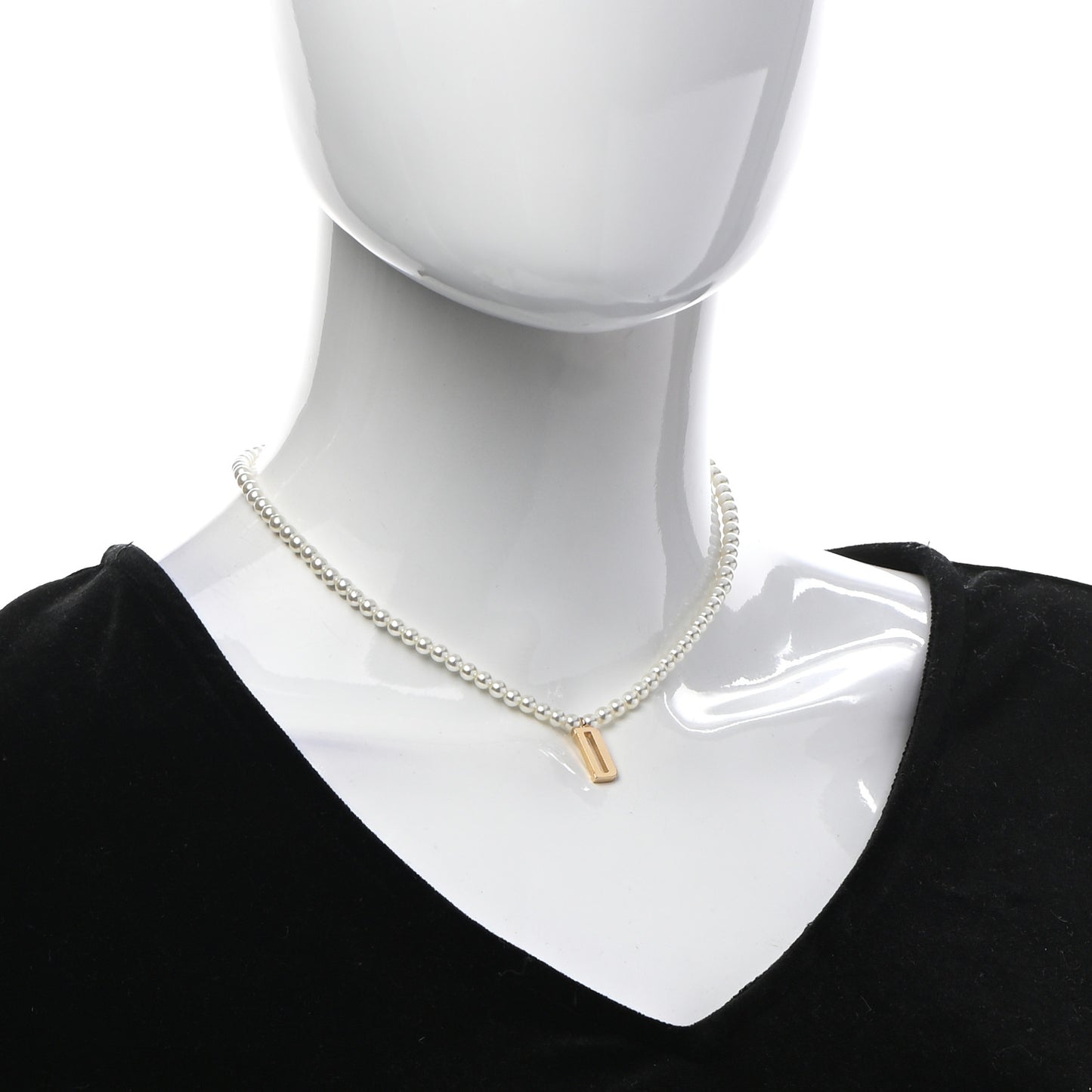 Pearl D Necklace Gold