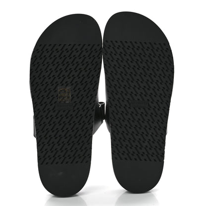 Hermes Calfskin Womens Chypre Sandals 42 Black 5 of 8