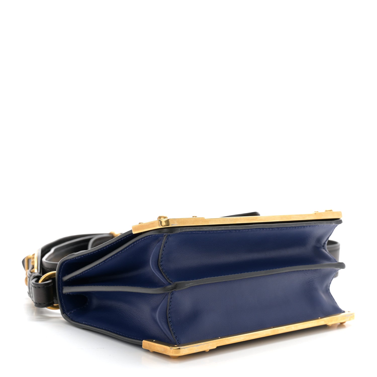 Prada City Calf Saffiano Cahier Bag Bluette Black 4 of 9