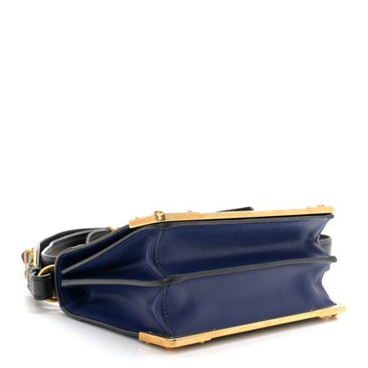Prada City Calf Saffiano Cahier Bag Bluette Black 4 of 9