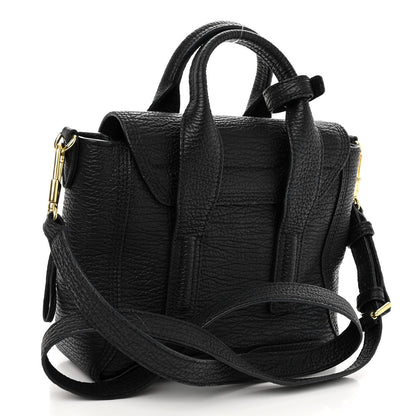 3.1 Phillip Lim Textured Calfskin Mini Pashli Satchel Black 3 of 9