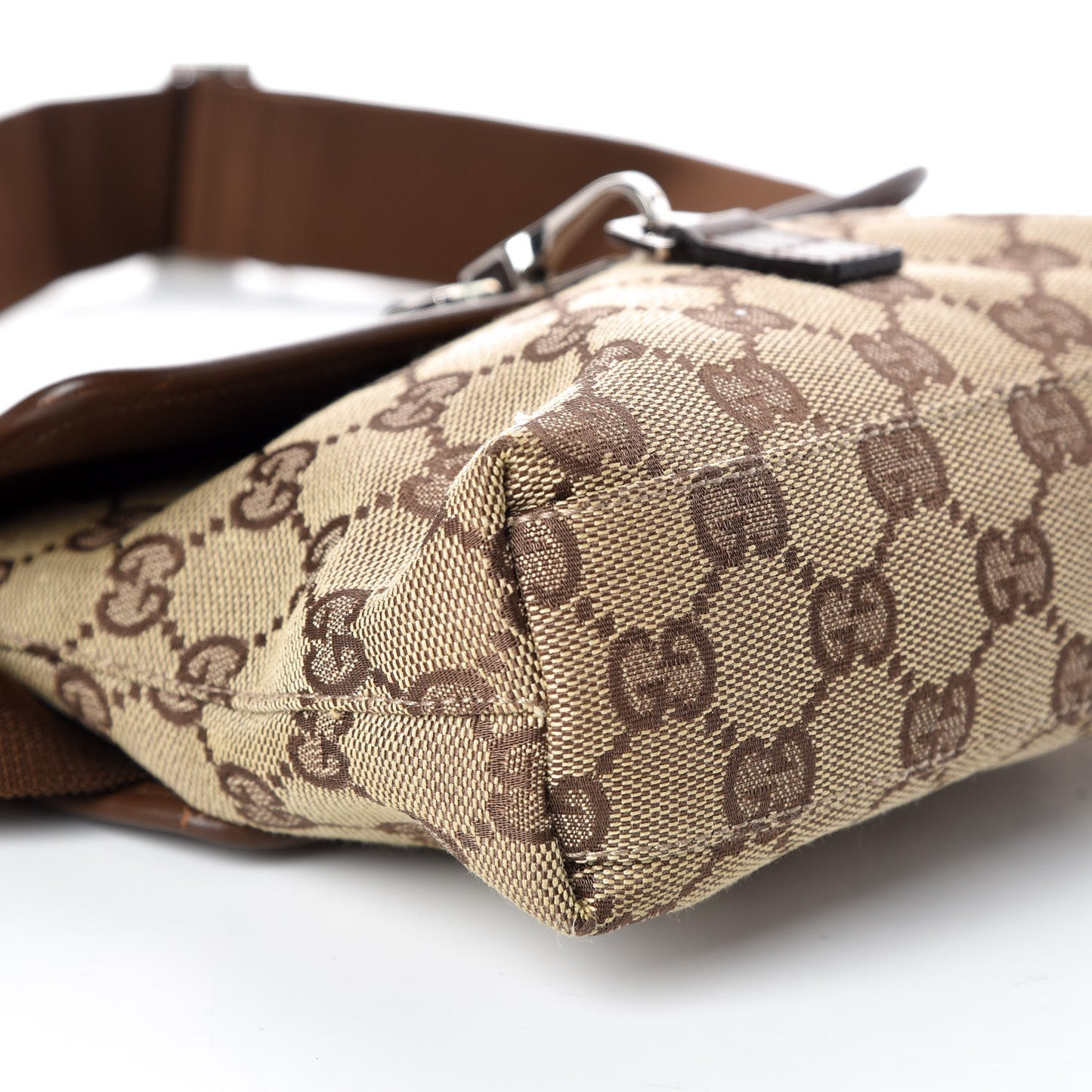 GG Monogram Flight Belt Bag Dark Brown