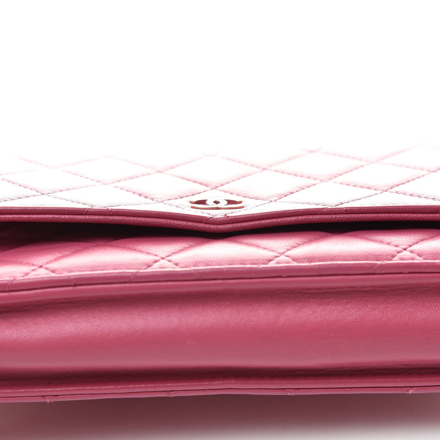 Chanel Lambskin Quilted Wallet On Chain WOC Pink 13 of 14