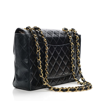 Chanel Lambskin Quilted Jumbo Single Flap Navy 3 of 9