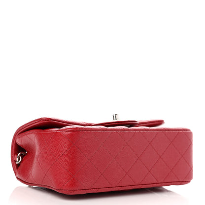 Chanel Caviar Quilted Mini Rectangular Flap Red 4 of 10