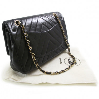 Chanel Lambskin Chevron Double Flap Black 3 of 13