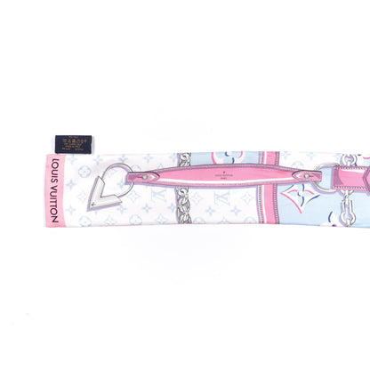 Louis Vuitton Silk Monogram Escale Perfect Match Bandeau Bleu Rose 4 of 5
