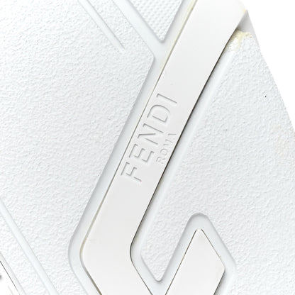 Fendi Vitello Fabric Jacquard Sued FF Mens Fendi Flow Low Top Sneakers 9.5 Ultra White Tabacco Black White 7 of 10