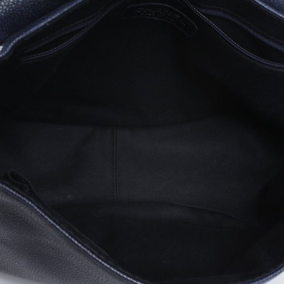 Caviar Half Moon Large Flap Navy