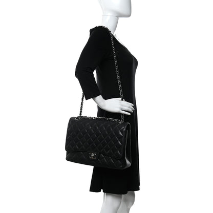 Chanel Caviar Quilted Maxi Double Flap Black 2 of 17