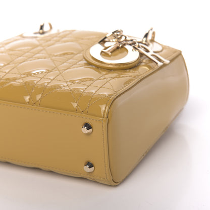 Christian Dior Patent Cannage Mini Lady Dior Yellow 9 of 10