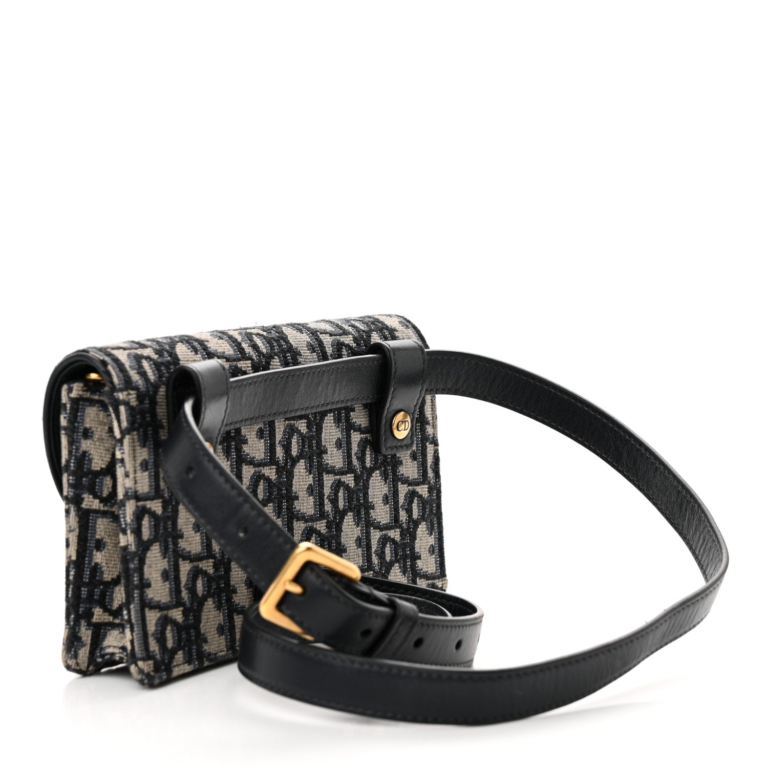 Christian Dior Oblique Saddle Belt Bag Blue 2 of 11