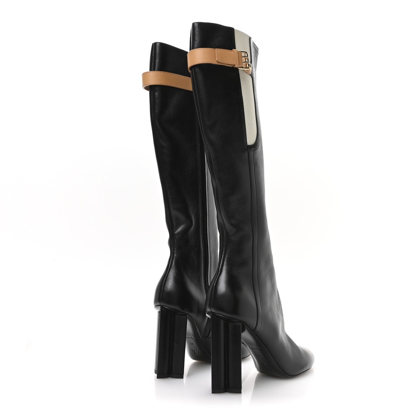 Calfskin Silhouette High Boots 40 Black
