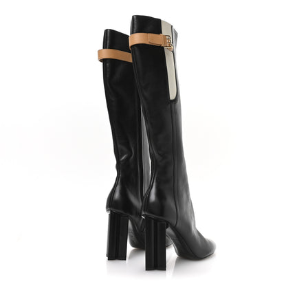 Louis Vuitton Calfskin Silhouette High Boots 40 Black 5 of 10